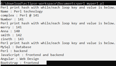 Using while/each loop 3