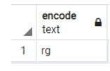 PostgreSQL encode 1