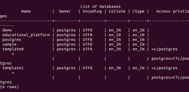 Postgres DROP Database 6
