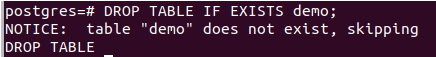 Postgres DROP Table 4