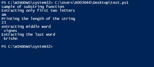 PowerShell SubString 3