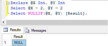 SQL NULLIF() 2