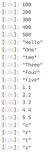TypeScript foreach loop output 1