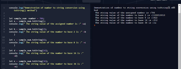 TypeScript number to string output 1