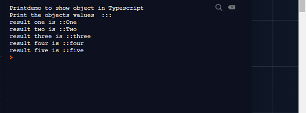 TypeScript object output