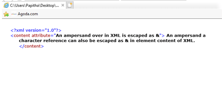 XML ampersand 1