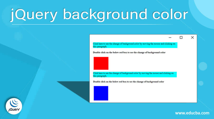 jQuery background color