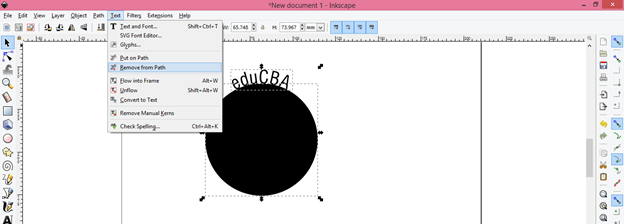 Inkscape curved text output 9
