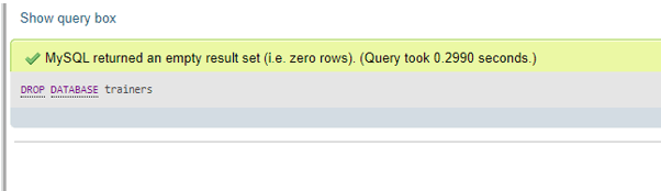 MariaDB Delete Database 1