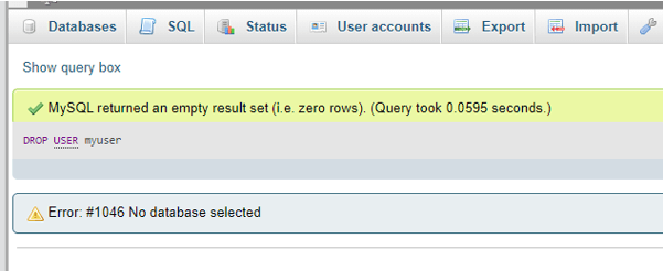 MariaDB Delete User 2