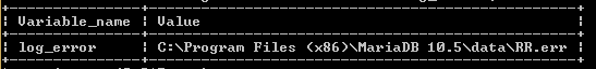 MariaDB Logs 1