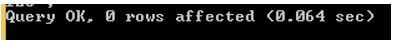 0 rows affected