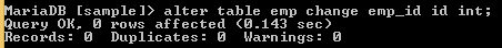 MariaDB rename column output 2