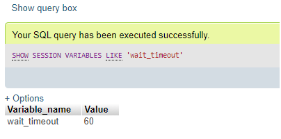 MariaDB wait_timeout 2