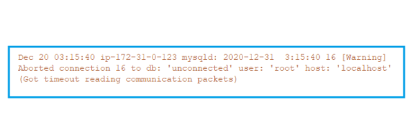 MariaDB wait_timeout 3