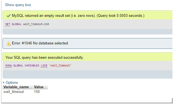 MariaDB wait_timeout 4