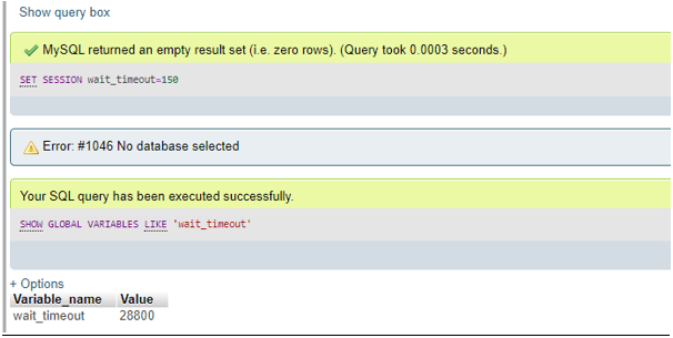 MariaDB wait_timeout 6