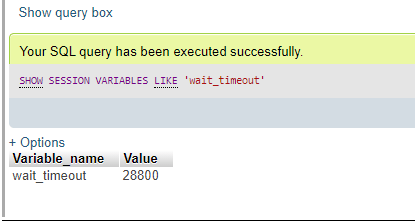 MariaDB wait_timeout 7