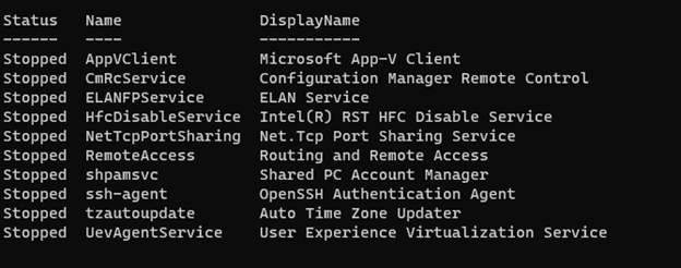 PowerShell where output 1