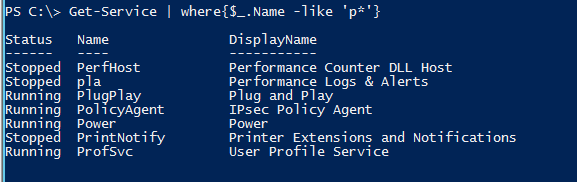 PowerShell where output 3