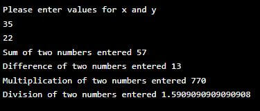 Basic calculator Example 4