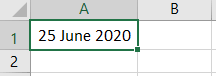 VBA Format Date Example 1