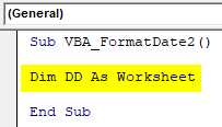 VBA Format Date Example 3-2