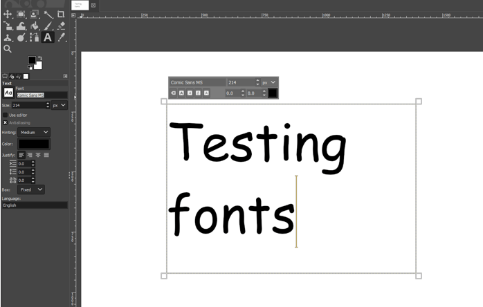 testing fonts