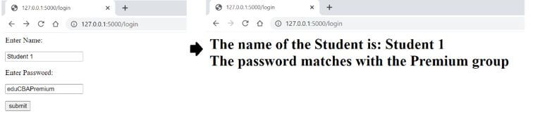 Password matches the premium group