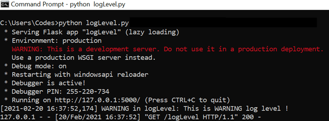 Flask logging output 4