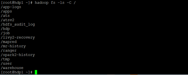 HDFS ls output 2
