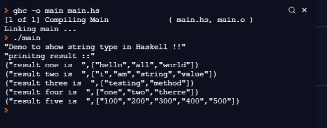 Haskell String 2