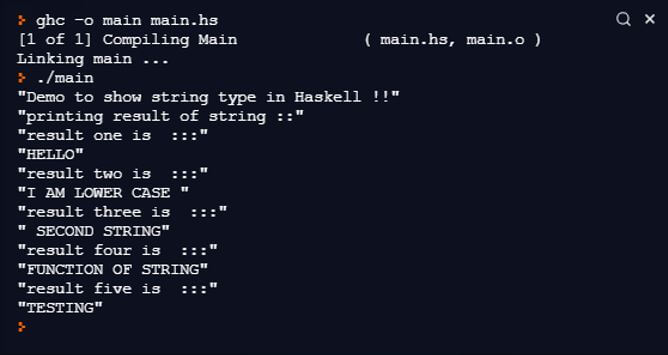 Haskell String op 1