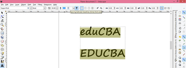 Inkscape text output 9