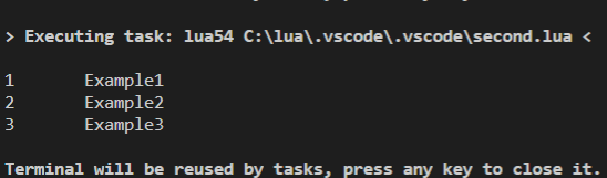 Lua iterate table output 3