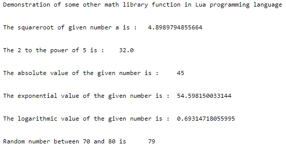 Lua math output 2