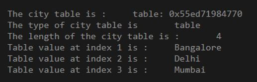 show the table data types return