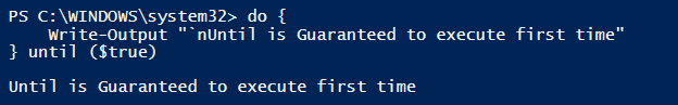 PowerShell do while output 2