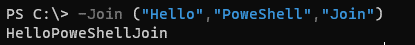 PowerShell join string output 1