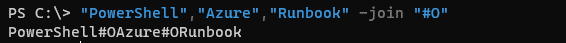 PowerShell join string output 10