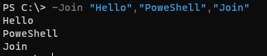 PowerShell join string output 2