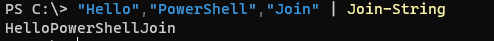 PowerShell join string output 4