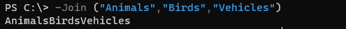 PowerShell join string output 6