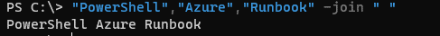 PowerShell join string output 9