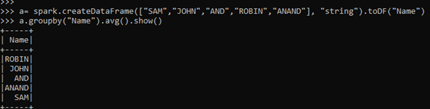 PySpark groupby output 2