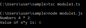 TypeScript module output 1