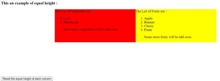 jQuery equal height op 3