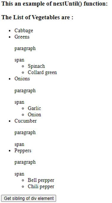 sibling of li element