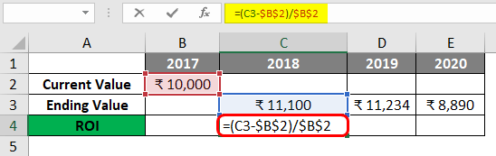 Calculating Investment Return In Excel 1-3