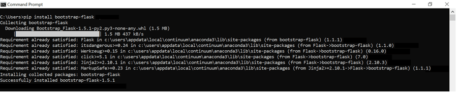 Flask bootstrap output 1